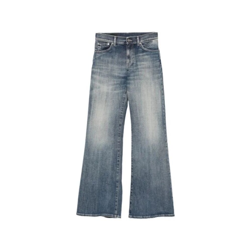 Dondup Women `Amber` Wide Leg 5-Pocket Jeans